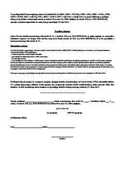 Soglasje lastnika za namestitev klime v večstanovanjski stavbi - Kadar izvedbena dela v posameznem delu pomenijo tudi poseg v skupne dele, etažni lastnik ne sme pričeti z izvajanjem del brez soglasja etažnih lastnikov, ki imajo več kot polovico (50%) solastniških deležev na teh skupnih delih.
S tem e-obrazcem izdelate soglasje, s katerim vam sosed v večstanovanjski stavbi (bloku) daje soglasje namestitev klimatske naprave. Potrebujete soglasje solastnikov, ki imajo skupaj več kot 50% solastniških deležev.